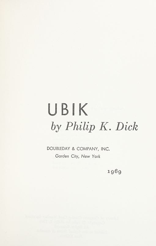 livre ubik